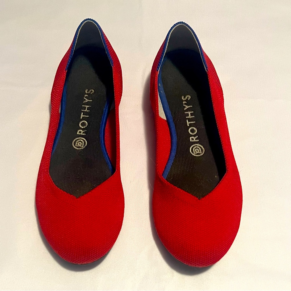 Rothy's Round Toe Flats Shoes Rothy's Scooter Red Flat size 9.5